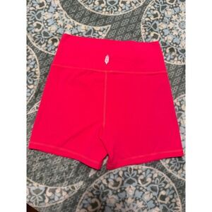 Free People Movement FP High Rise Biker Shorts Hot Pink Womens M